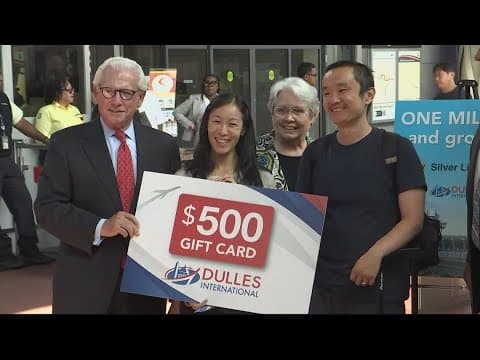 Dulles Airport and WMATA celebrates its 1 millionth customer today