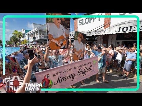 Thousands of Jimmy Buffett fans gather in Key West