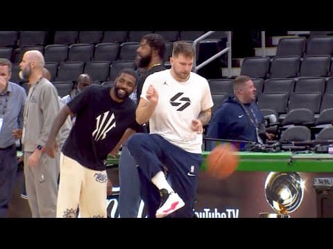WATCH: Mavs Luka Doncic practices at 2024 NBA Finals Media Day