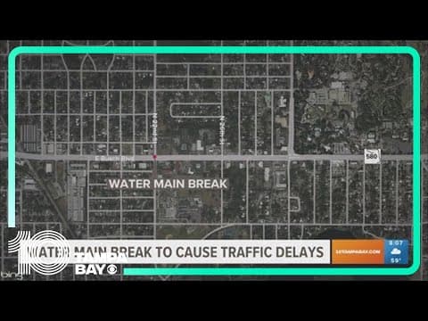 Water main break repair to close Tampa road for several days