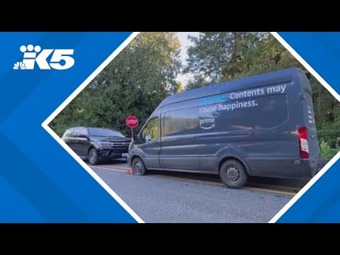 Amazon delivery driver taken into custody after altercation, low-speed chase in Kitsap County