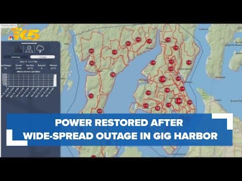 Power returns after system-wide transmission outage led to massive disruption in Gig Harbor