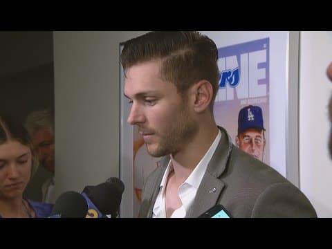 Trea Turner talks to media following 2022 All-Star Game