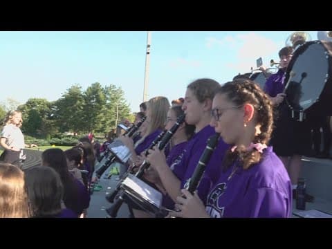 Sevier County marching band prepares for tonight's football game against Grace Christian