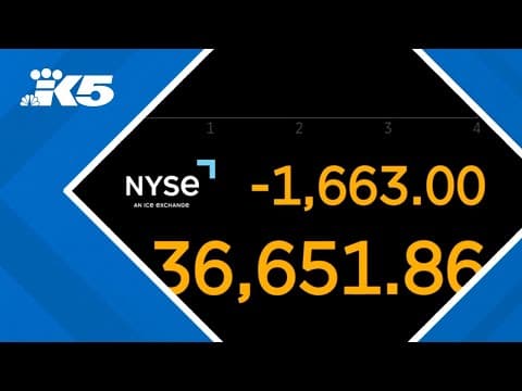 DOW plummets 1,600 points immediately after stocks open in New York