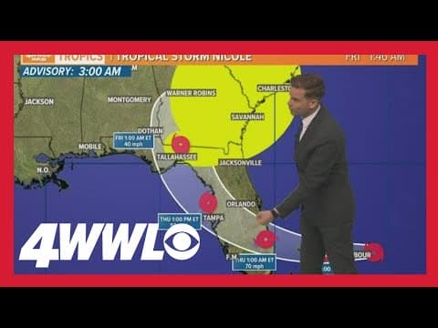 Wednesday morning update: Tropical Storm Nicole to become hurricane