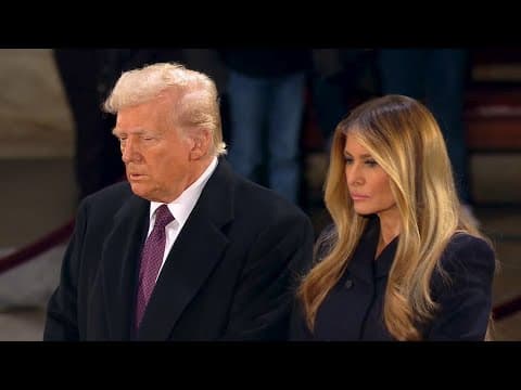 Donald Trump, Melania Trump pay respects to Jimmy Carter