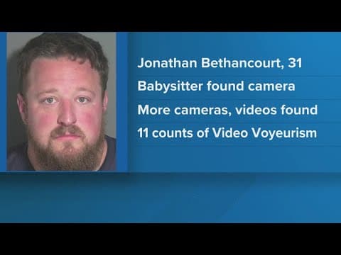 Man arrested after babysitter finds hidden camera in bathroom