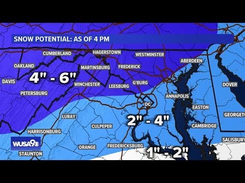 Update on tonight's snow