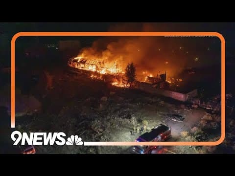 Fire on sugar mill property in Longmont