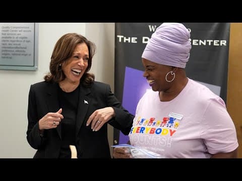 Kamala Harris visits resource center in North Carolina