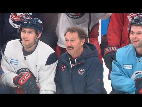 'A joy to have him out there': Johnny Gaudreau's dad joins Blue Jackets in practice