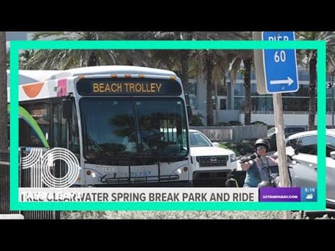 We rode on PSTA's free spring break park-and-ride between downtown and Clearwater Beach