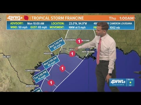 Tropical Storm Francine forms
