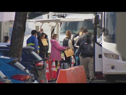 Migrants transported to San Diego shelters to begin the asylum process