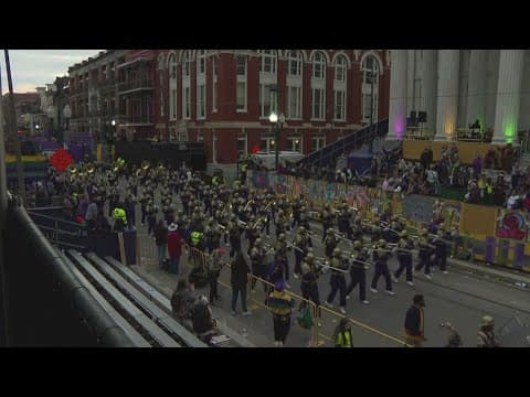 St. Augustine Marching 100 performs in Krewe of Freret