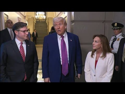 Trump speaks ahead of urging GOP House members to pass his spending bill