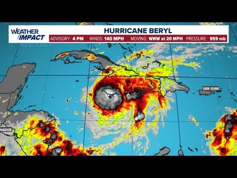 Tracking Hurricane Beryl | Storm moves closer to Jamaica as a Cat. 4
