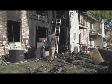 Several children, adults injured after jumping from windows of apartment fire on Indy's west side