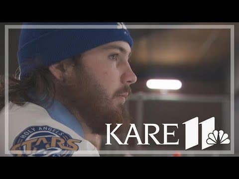 After miraculous recovery, Holy Angels hockey captain Mason Garcia cheers on his teammates in new ro