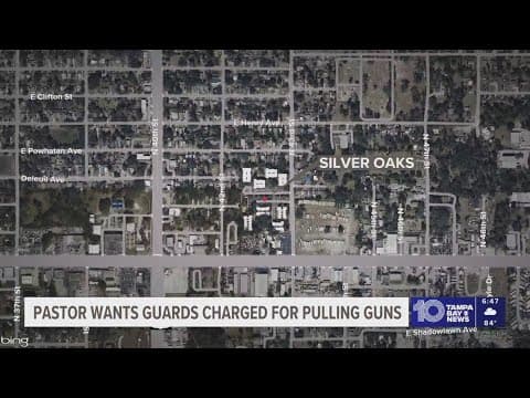 Neighbors, pastor in Tampa say they seek charges against security officers for pulling guns on guest