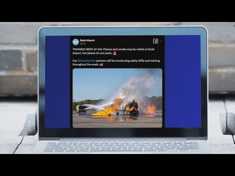 It's only a drill: If you see fire and smoke at Bush Airport, don't be alarmed