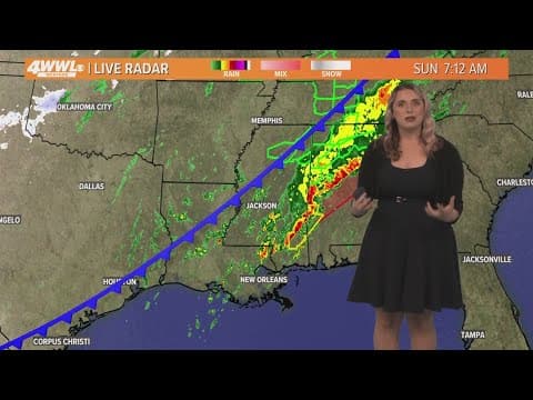 New Orleans Weather: Rain and storms on Sunday, much cooler on Monday