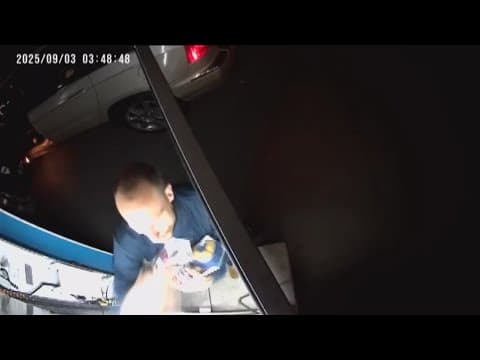Video shows thief breaking into trading card vending machine in San Marcos