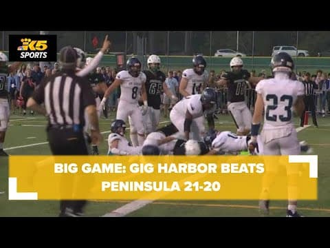 Big Game: Gig Harbor beats Peninsula 21-20