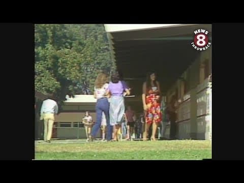 School's out early at Helix High School in San Diego area 1980