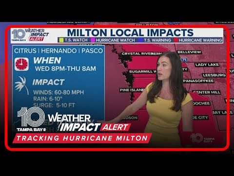 County-by-county: Potential impacts in the Tampa Bay area ahead of Hurricane Milton