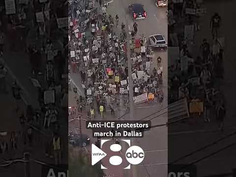 Hundreds gathered in Dallas to march in solidarity with LA protestors.