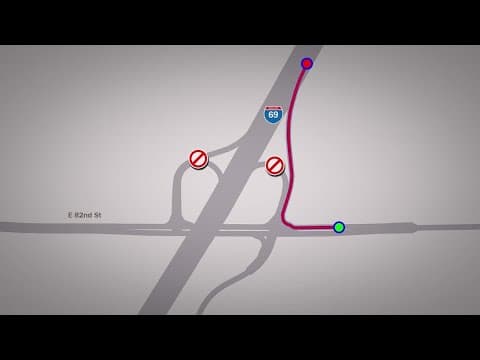 INDOT construction project to close ramps at I-69 and 82nd Street