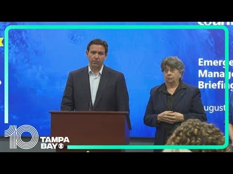 Gov. DeSantis stops in Largo ahead of Tropical Storm Idalia impacts