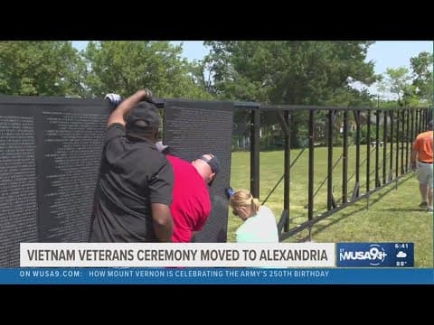 Vietnam veterans ceremony moved to Alexandria