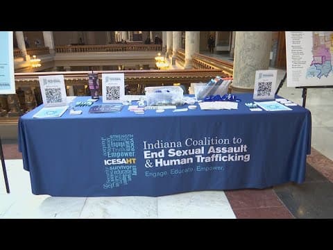 Victim advocates gather at Indiana Statehouse to mark Human Trafficking Awareness Month