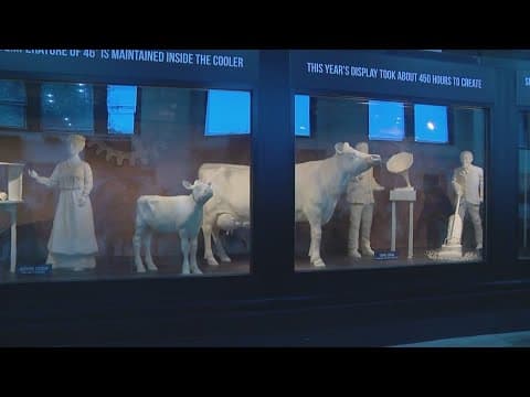 2023 Ohio State Fair butter cow display celebrates Ohio inventors