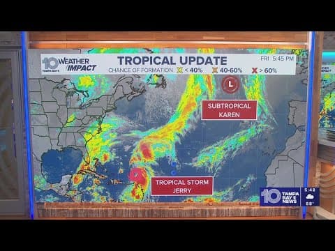 Tracking the Tropics: Updates on Subtropical Storm Karen and Tropical Storm Jerry
