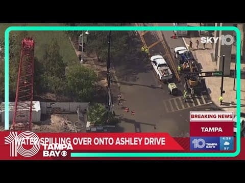 Water main break causes flooding in downtown Tampa; crews working on repairs