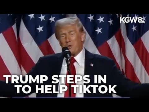 Trump says he will issue an executive order Monday to get TikTok back up