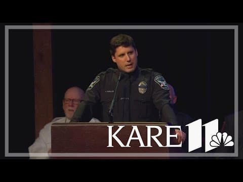 Officer Peter Mueller delivers eulogy for Matt Ruge