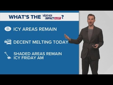 New Orlean Winter Weather Impact: Icy spots remain, but gradual warm up continues