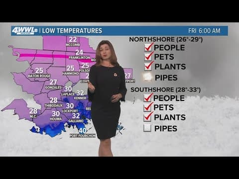 New Orleans Weather Impact: Cold snap ahead Thursday and Friday