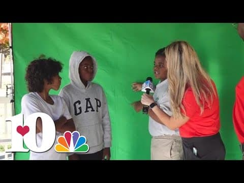 Future meteorologist gives his best TV impression!