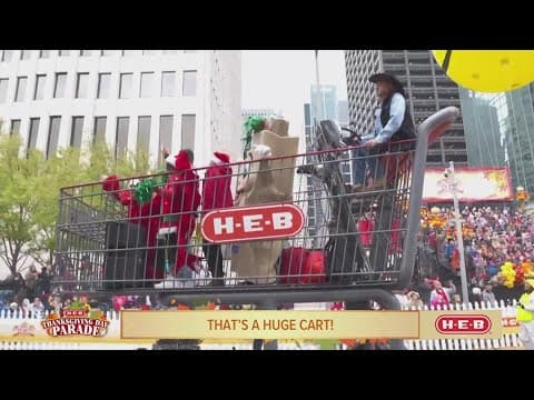 H-E-B is the parade's title sponsor and also marched downtown!