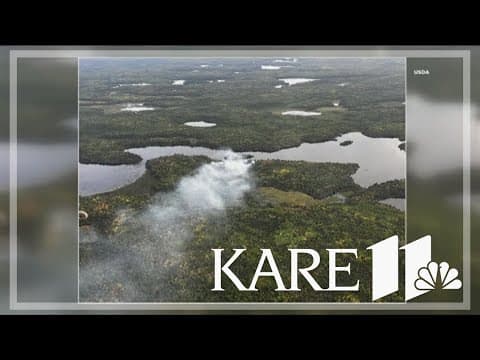 Wildfire burning near Boundary Waters Canoe Area Wilderness