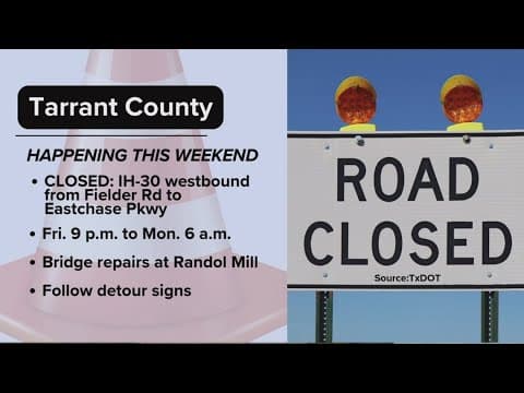 A major I-30 closure is happening this weekend