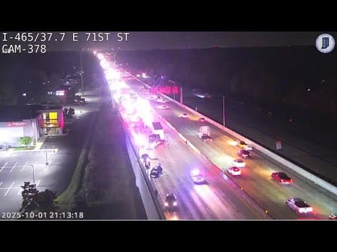 Coroner identifies 25-year-old man struck, killed along I-465 on Indy's northeast side