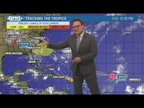 Thursday 10 PM Tropical Update: Watching Invest 94L and Tropical Depression Seven