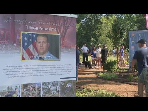 Neighbors come together to honor fallen volunteer firefighter with memorial park